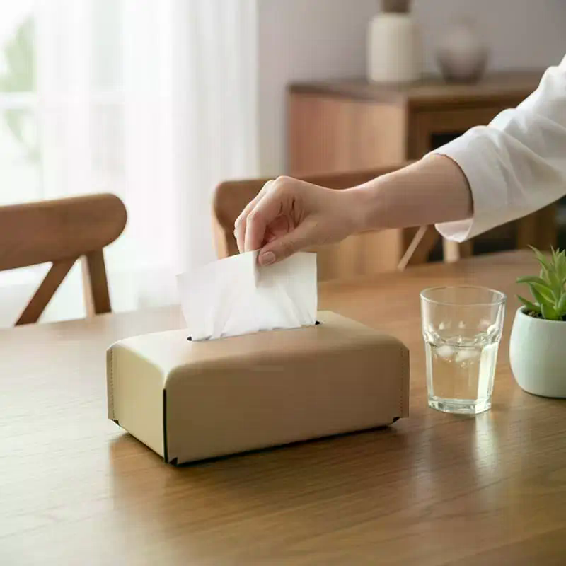 Agar Tissue Culture - Luxury Tissue Box Leather Napkin Case