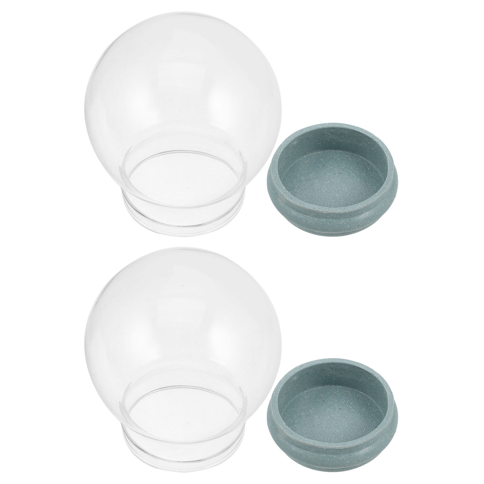 Plastic Dome Clear - 2Pcs Glass Snow Globe Clear Dome