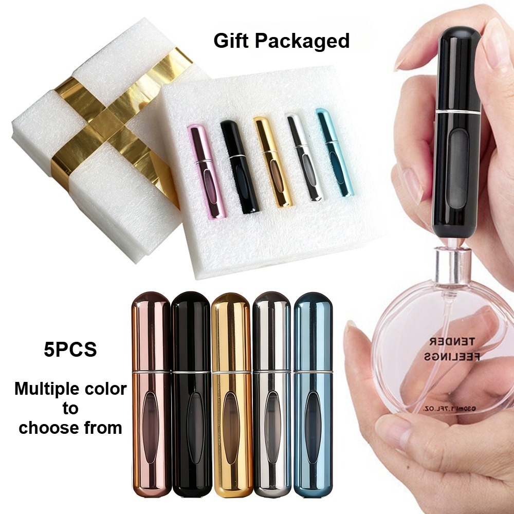 Misting Bottle Fine - 5Pcs Gift Packaged 5ml Refillable Perfume