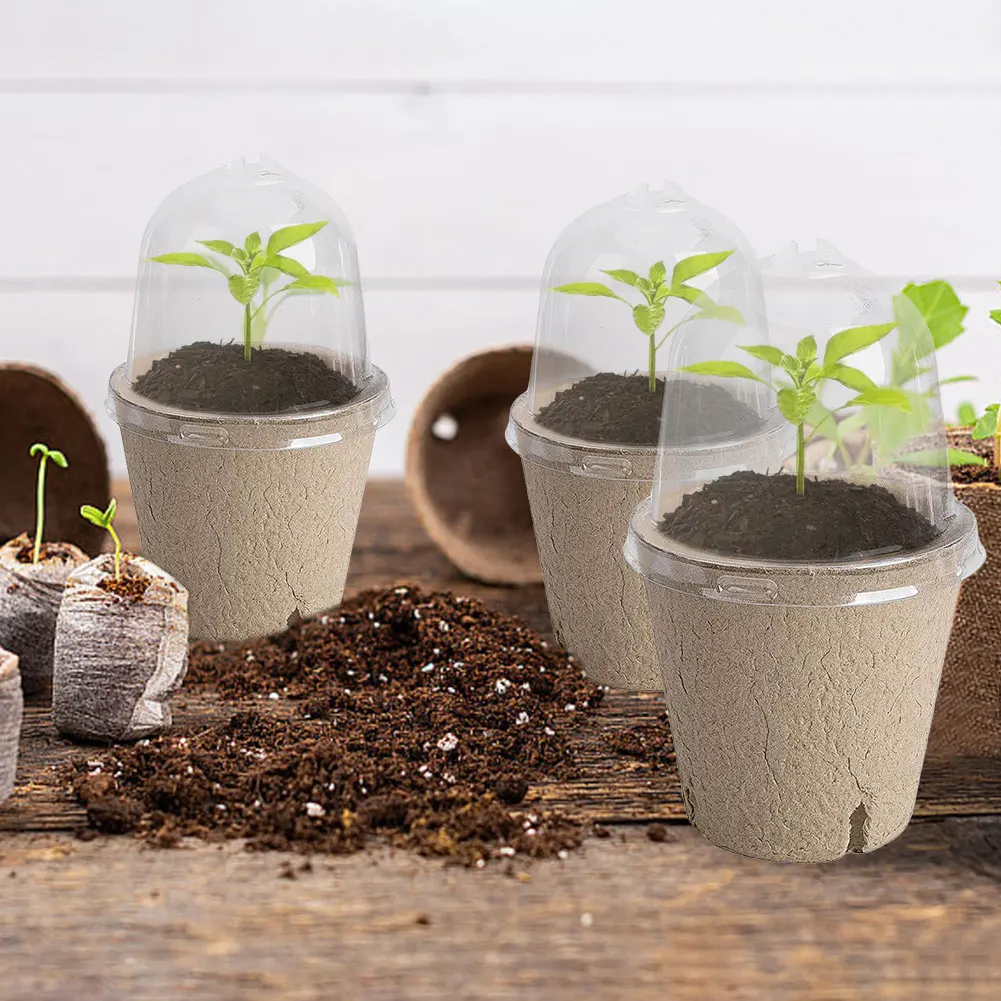 10pcs Garden Round Peat Pots P - Peat Pellet Tray recension och pris