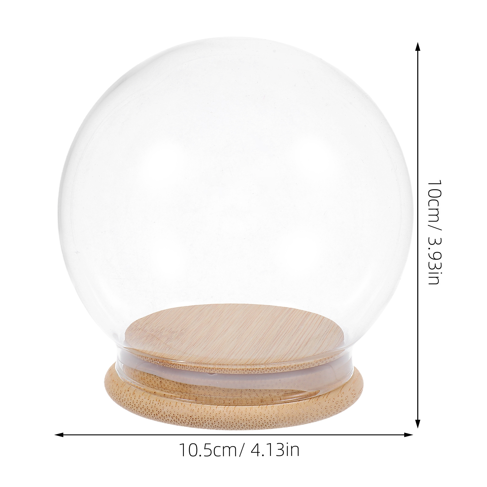 Glass Dome Eternal Flower Disp - Plastic Dome Clear recension och pris