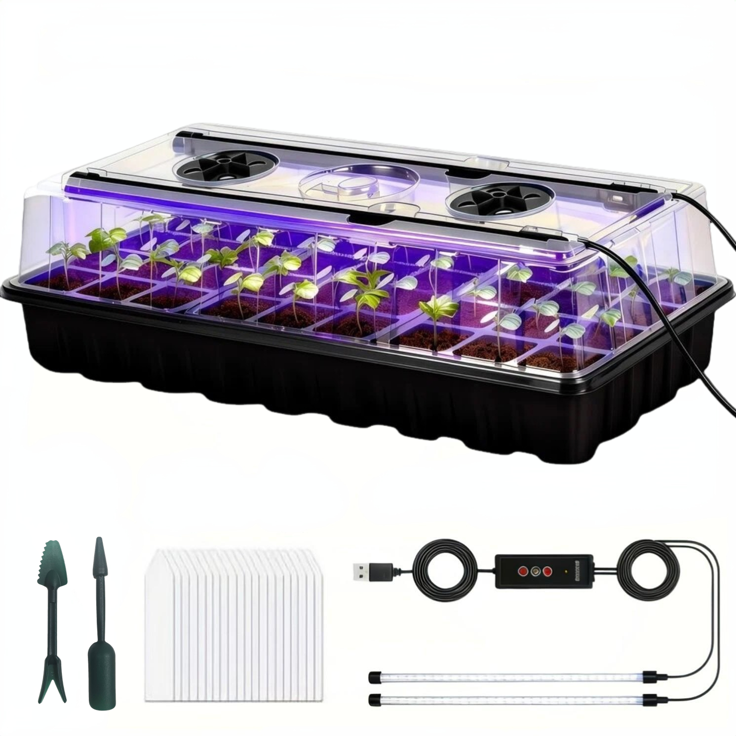 36-Cell Seed Starter Tray w/ G - Humidity Dome Kit recension och pris