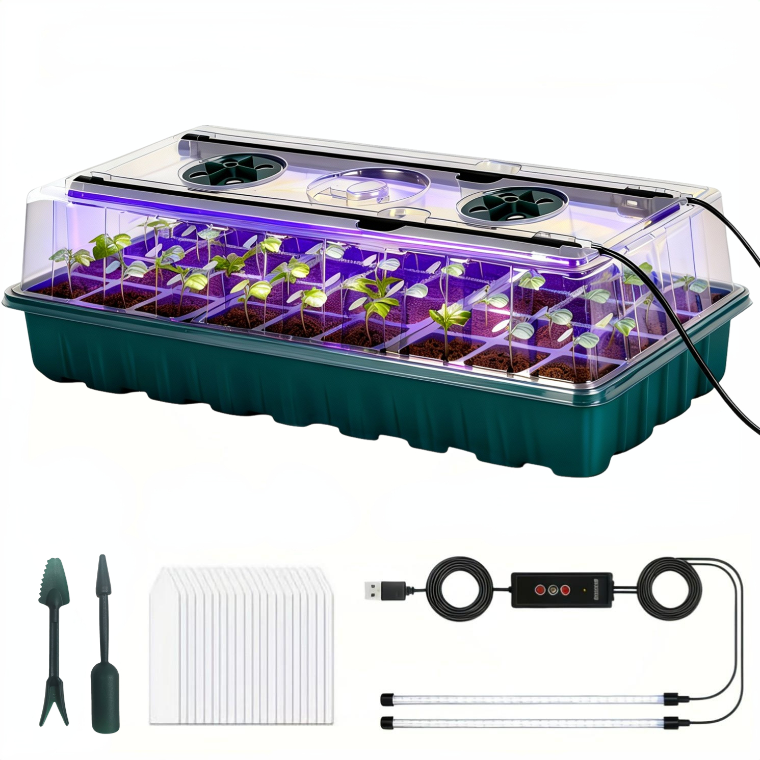 36-Cell Seed Starter Tray w/ G - Humidity Dome Kit recension och pris