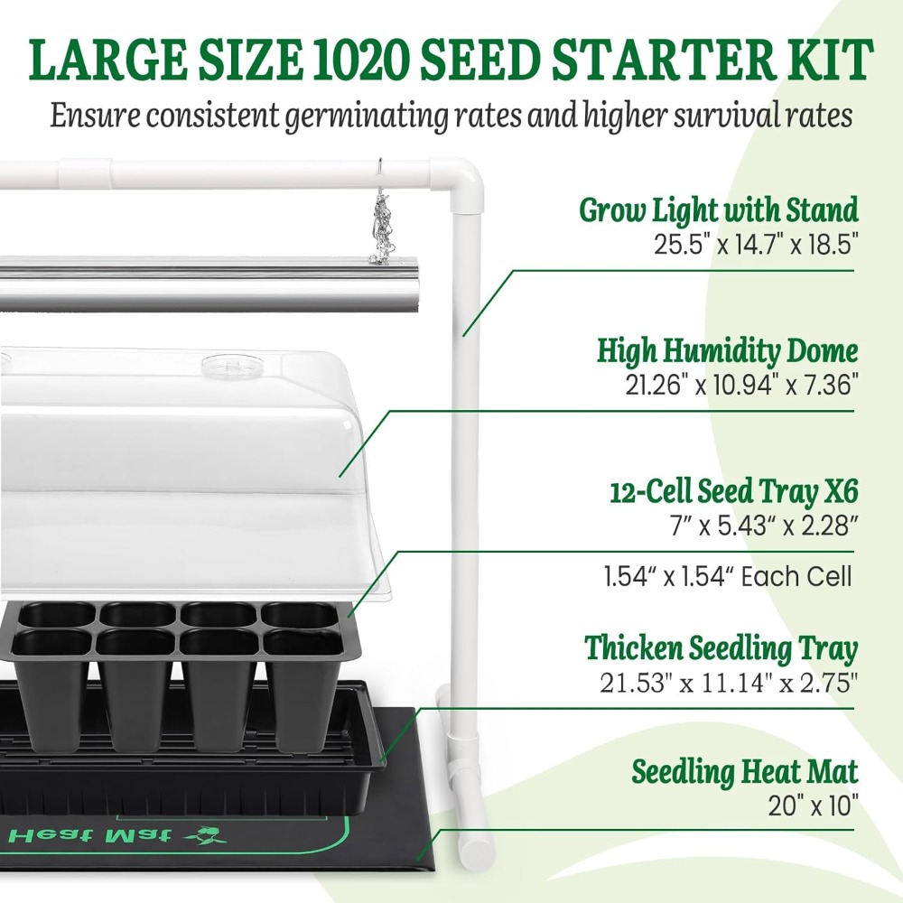Seed Starter Kit with Grow Lig - Humidity Dome Kit recension och pris