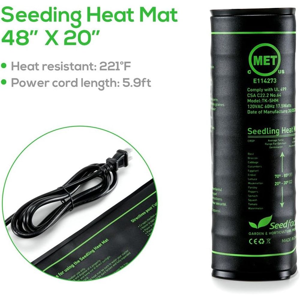 Certified Seedling Heat Mat, W - Heat Mat Seedling recension och pris