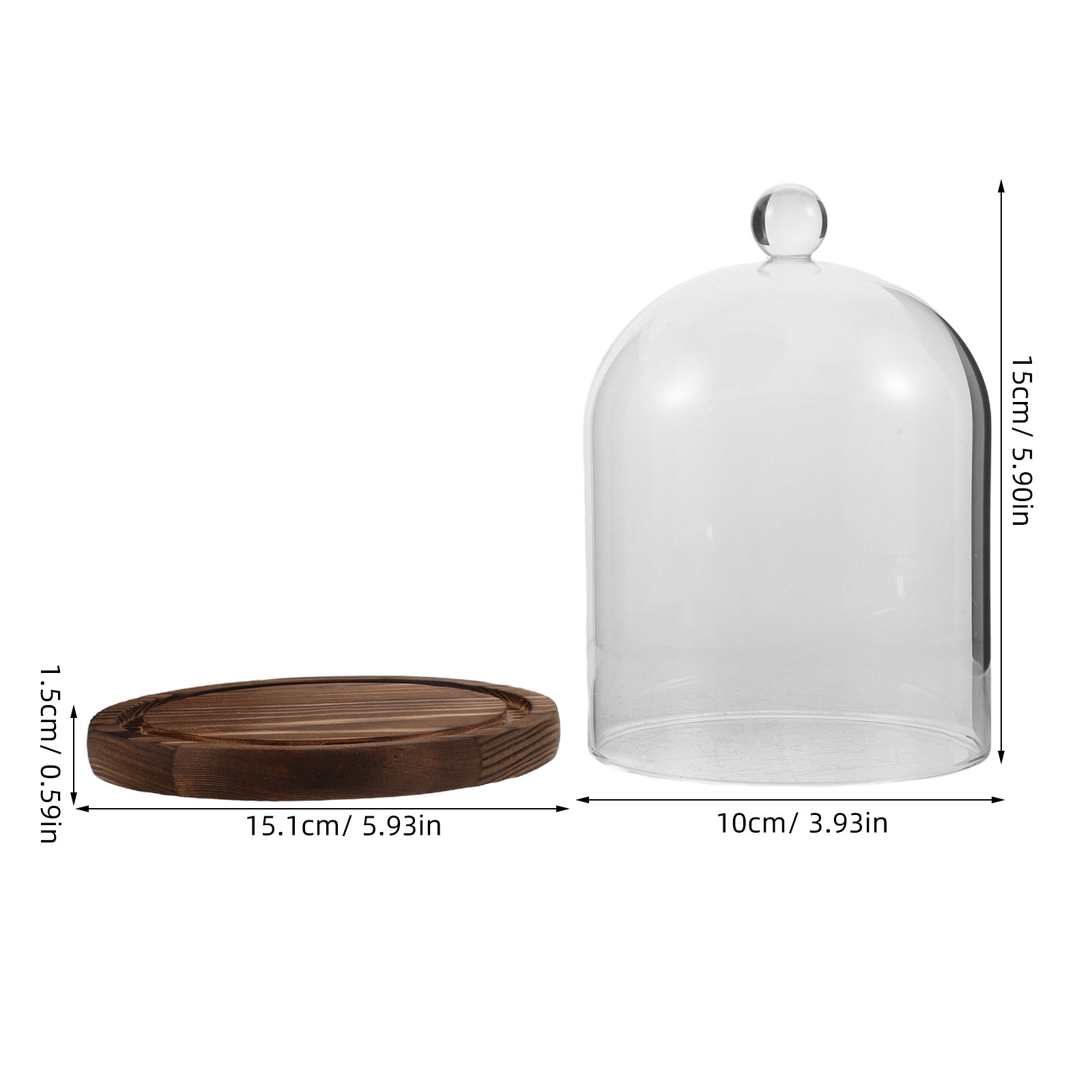 Clear Glass Bell Jar Dome for  - Plastic Dome Clear recension och pris