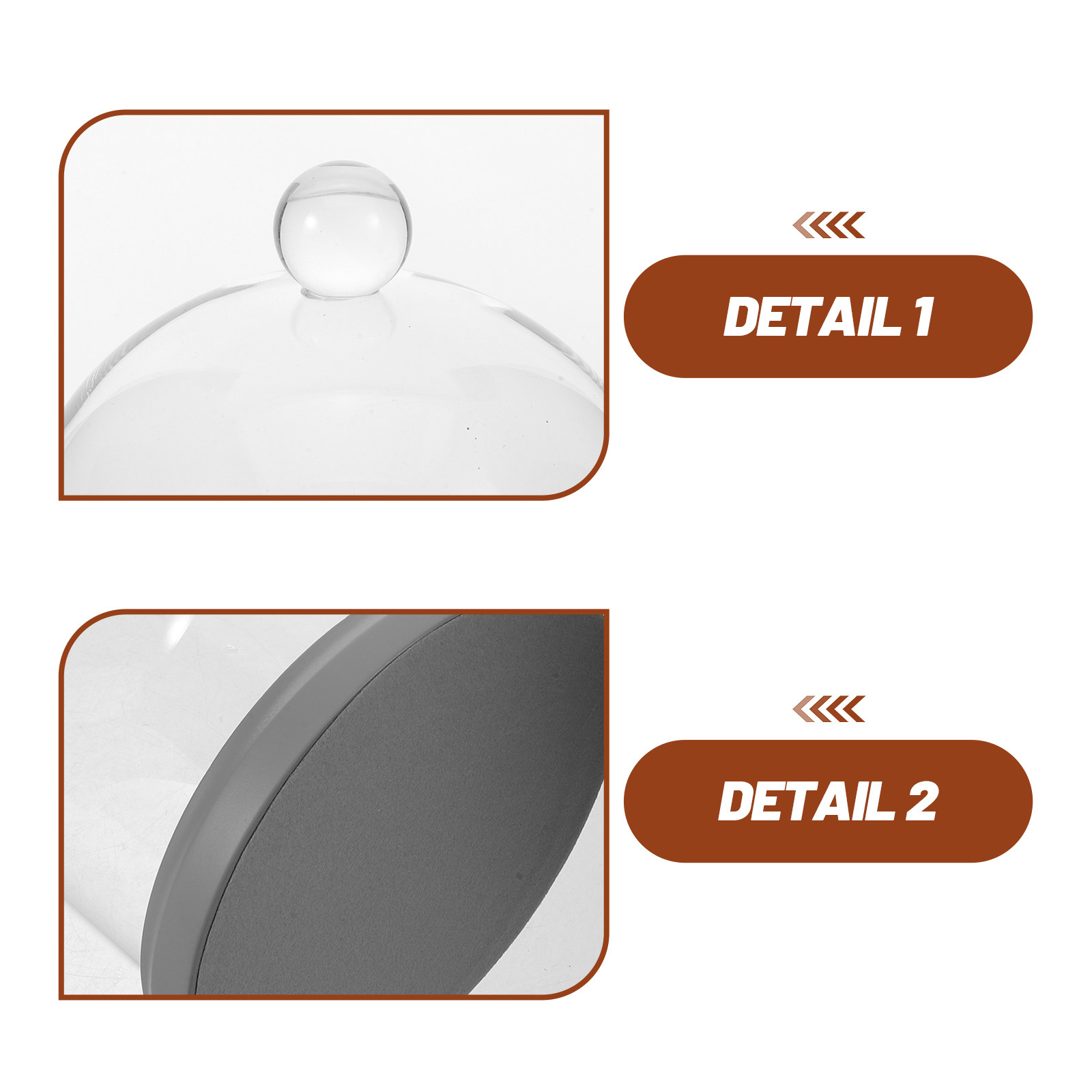 Glass Cloche Dome Transparent  - Plastic Dome Clear recension och pris