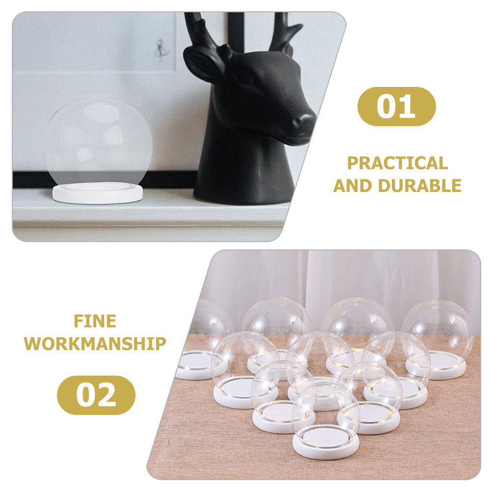 High Borosilicate Glass Dome D - Plastic Dome Clear recension och pris