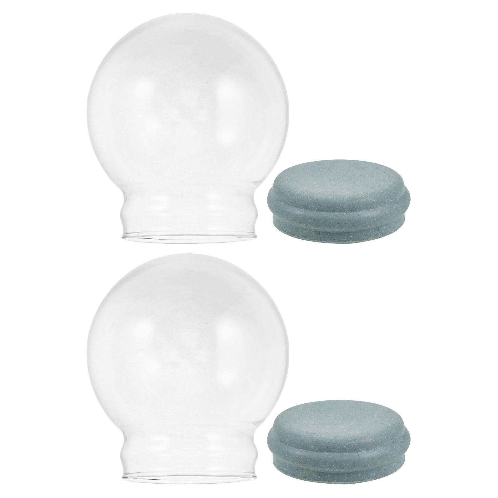 2Pcs Glass Snow Globe Clear Do - Plastic Dome Clear recension och pris