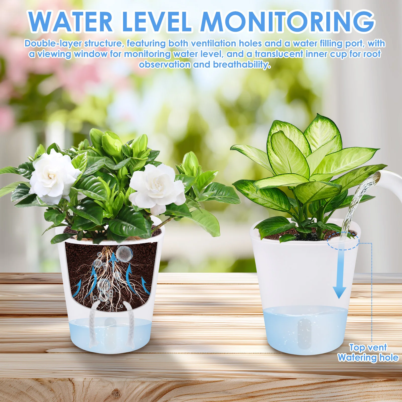 10 Pcs Self Watering Planter L - Self Watering Insert recension och pris