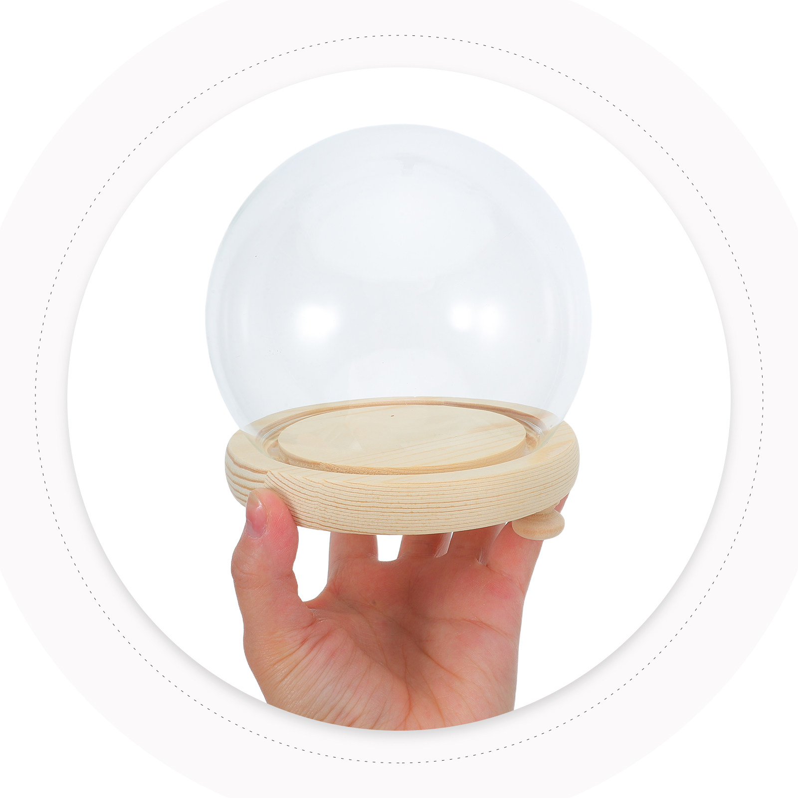 Preserved Flower Glass Dome El - Plastic Dome Clear recension och pris