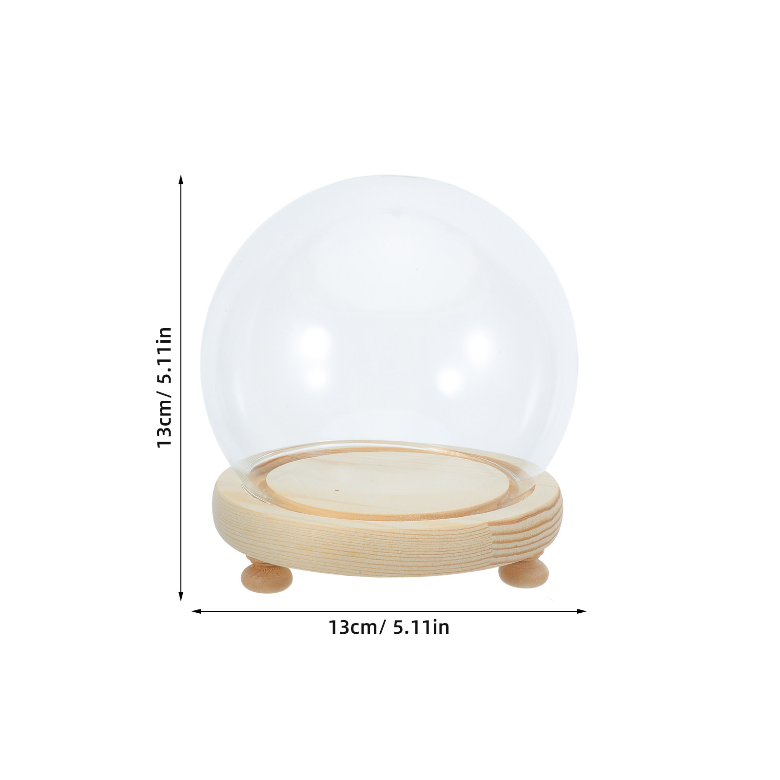 Preserved Flower Glass Dome El - Plastic Dome Clear recension och pris