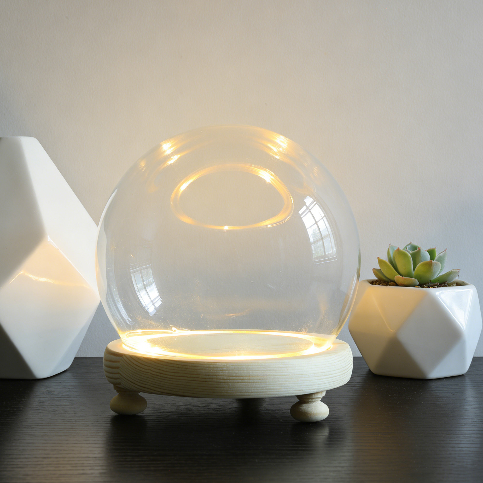 Preserved Flower Glass Dome El - Plastic Dome Clear recension och pris
