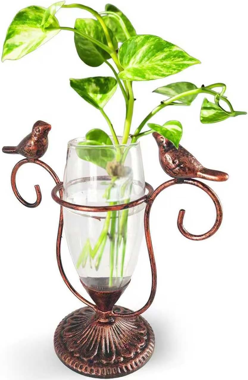 2 Vintage Copper Bird Plant Pr - Propagation Station Vase recension och pris