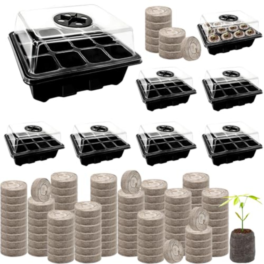 8 Pack Seed Starter Tray with  - Peat Pellet Tray recension och pris